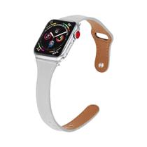 Pulseira De Couro Slim Feminina Para Apple Watch Series 7 6 5 4SE Ultra 41mm 42mm 44mm 45mm 46mm