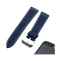 Pulseira De Couro Vintage Matte Preta Azul Marrom Para Mulheres E Homens 18mm 20mm 22mm 24mm