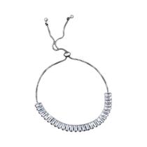 Pulseira De Cristal Ajustável Em Ouro Branco Para Mulheres, Elegante Bracelete Retangular, Joias De Pulseira De Cristal Ajustável Em Ouro Branco Para Mulheres, Elegante Bracelete Retangular, Joias De
