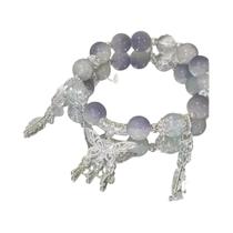 Pulseira De Cristal Azul Fantasia Com Franjas Para Mulheres, Corrente Estrela, Corda Elástica, Joias