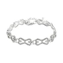 Pulseira De Cristal Com Laço De Strass Klaus Caroline Forbes Para Meninas, Presente Fashion Pulseira De Cristal Com Laço De Strass Klaus Caroline Forbes Para Meninas, Presente Fashion