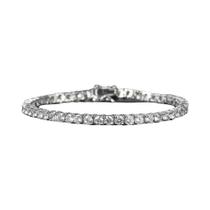 Pulseira De Cristal Dourada Iced out Para Mulheres, Joia De Luxo Punk Hiphop Com Zircônia Cúbica AAA