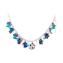 Pulseira De Cristal Em Forma De Coração Da Disney Com Personagens Stitch E Angel, Presente De Joias