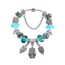 Pulseira De Cristal Verde Da Árvore Da Vida, Pulseira Antiga Tibetana Com Contas De Prata, Coração,