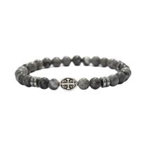Pulseira De Cruz Viking Com Contas De Olho De Tigre Turquesa De Lava De 6mm Para Homens, 8 Estilos
