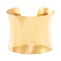 Pulseira De Cuff Hiperbólica Em Camadas Com Fio Largo Banho De Ouro Para Mulheres, Joia Vintage