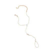 Pulseira De Dedo Feminina Com Strass E Zircônia, Joia Fina Com Corrente Para Festas, Presente