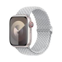 Pulseira De Elástico Trançada Tipo Solo Loop Para Apple Watch De 45mm, 49mm, 38mm, 44mm, 40mm, 41mm,