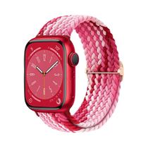 Pulseira De Elástico Trançado Solo Loop Para Apple Watch De 45mm 44mm 40mm 49mm Para as Séries 8 9 5