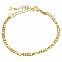 Pulseira de Festa com Elos Português Folheada em Ouro 18K Softjoias