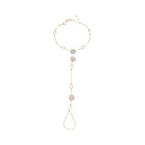 Pulseira De Flor Com Strass Boêmia, Joia De Mão Retro De Alta Qualidade Para Casamento