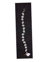 Pulseira de florzinha verde, amarela e branca de miçanga Pulseira de florzinha verde, amarela e branca de miçanga