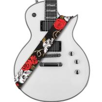 Pulseira de guitarra Amumu 2 Rose Skull Pattern para acústica e elétrica