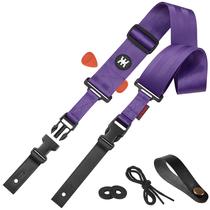 Pulseira de guitarra Amumu SNAPLOCK Nylon com 5,1 cm de largura, roxa