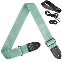 Pulseira de guitarra Amumu Velvet ajustável 92-160cm verde menta Pulseira de guitarra Amumu Velvet ajustável 92-160cm verde menta
