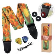 Pulseira de guitarra Art Tribute Van Gogh Sunflowers com acessórios