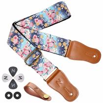 Pulseira de guitarra de algodão japonês Nefelibata para guitarra acústica Pulseira de guitarra de algodão japonês Nefelibata para guitarra acústica