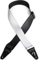 Pulseira de guitarra Fender Ombré Silver Smoke Nylon com pontas de couro