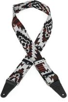 Pulseira de guitarra Fender Zion Black Aztec Pattern com 5 cm de largura