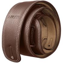 Pulseira de guitarra LEKATO Bass 2.5 de largura em couro acolchoado marrom escuro