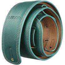 Pulseira de guitarra LEKATO Bass com 2,5 cm de largura, couro acolchoado, verde vintage