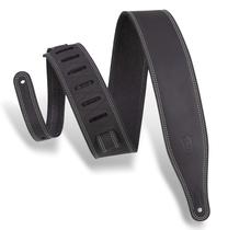 Pulseira de guitarra Levy's Leathers Butter Double Stitch 2,5 cm de largura