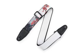 Pulseira de guitarra Levy's Leathers Wide Polyester Cherry Blossoms Pulseira de guitarra Levy's Leathers Wide Polyester Cherry Blossoms