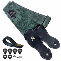 Pulseira de Guitarra Nefelibata - Estilo Porter em Couro Vegan Verde Pulseira de Guitarra Nefelibata - Estilo Porter em Couro Vegan Verde