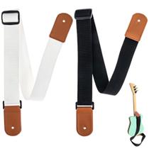 Pulseira de guitarra Pacote com 2 Samorillo para crianças - 1 pulseira branca e 1 pulseira preta