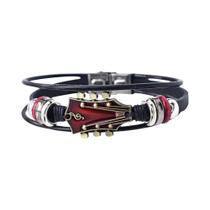 Pulseira De Guitarra Trançada Estilo Punk Ajustável Em material sintético Joia Retro De Pulso Em 3