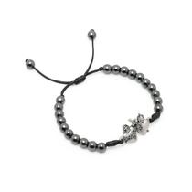 Pulseira de Hematita Dois Corações