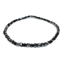 Pulseira de Hematita Quadrado Delicado