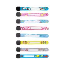 Pulseira De Identificação Infantil Anti-Perda Reutilizável Para Eventos E Festas - Kit Com 8 Peças