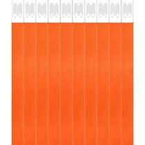 Pulseira de Identificação Laranja Fluor Pacote com 50