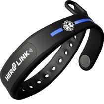 Pulseira de Identificação Médica Hero Link Ajustável à Prova dÁgua com NFC