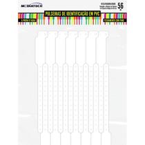 Pulseira de Identificação SOFT Pino Branco 253X25MM Pacote com 56