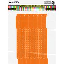 Pulseira de Identificação SOFT Pino Orange 253X25MM Pacote com 56