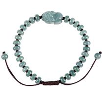 Pulseira de jade feita à mão com pingente Pi Xiu Blue Ice Pulseira de jade feita à mão com pingente Pi Xiu Blue Ice