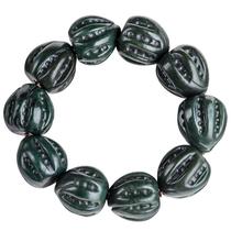 Pulseira de jade natural escuro Hetian para homens, miçangas de 22 mm Pulseira de jade natural escuro Hetian para homens, miçangas de 22 mm