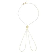 Pulseira de mão soraia mini medalhas folheada a ouro 18k Pulseira de mão soraia mini medalhas folheada a ouro 18k