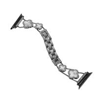 Pulseira De Metal Com Diamante Em Forma De Trevo De Quatro Folhas Para Apple Watch Ultra2 Série 10 9