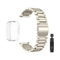 Pulseira De Metal Em Aço Inoxidável E Capa Macia De TPU De Luxo Para Xiaomi Redmi Watch 5 Lite