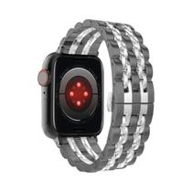 Pulseira De Metal Em Aço Inoxidável Para Apple Watch Series Ultra 9 8 7 6 5 4 SE 49mm 45mm 41mm 44mm