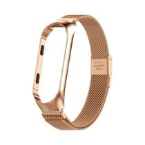 Pulseira De Metal Em Aço Inoxidável Para Xiaomi Mi Band 6 5 4 3 Substituição De Pulseira De Relógio