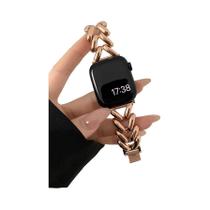 Pulseira De Metal Em Forma De Coração Para Mulheres Para Apple Watch SE Série 9 8 7 6 5 4 3 40mm