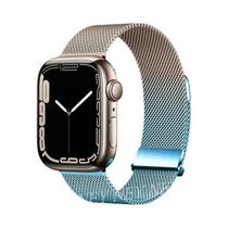 Pulseira De Metal Milanese Loop De 44mm 40mm 45mm 41mm Para Apple Watch Series 9 8 7 6 SE 5 4 3