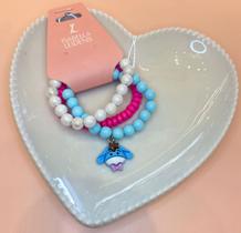 Pulseira de Miçangas Infantil Porquinho Feliz (conjunto com três pulseiras) Pulseira de Miçangas Infantil Porquinho Feliz (conjunto com três pulseiras)