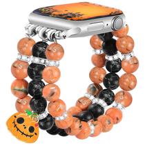 Pulseira de miçangas para Apple Watch JR.DM Halloween para mulheres Pulseira de miçangas para Apple Watch JR.DM Halloween para mulheres