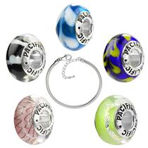 Pulseira de miçangas West Coast Jewelry Pacific 925 Silver (pacote com 5) Pulseira de miçangas West Coast Jewelry Pacific 925 Silver (pacote com 5)