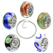 Pulseira de miçangas West Coast Jewelry Pacific 925 Silver (pacote com 5) Pulseira de miçangas West Coast Jewelry Pacific 925 Silver (pacote com 5)